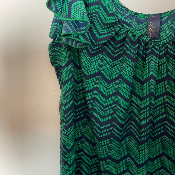 Blue Rain Chevron Print Off the Shoulder Blouse Size Small - Picture 5 of 11